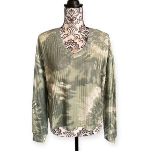Crave Fame | NWT Women’s Cozy Ribbed Tie-Dyed Long Sleeve Top